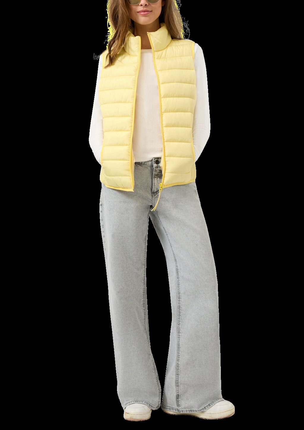 Steppweste mit Stehkragen