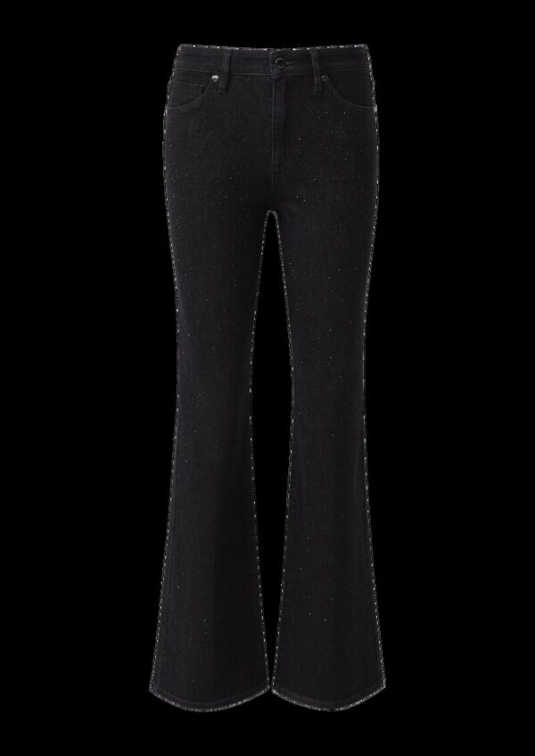 Jeans / Regular Fit / High Rise / Flared Leg / mit Schmucksteinen