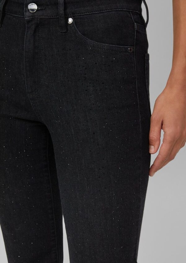 Jeans / Regular Fit / High Rise / Flared Leg / mit Schmucksteinen