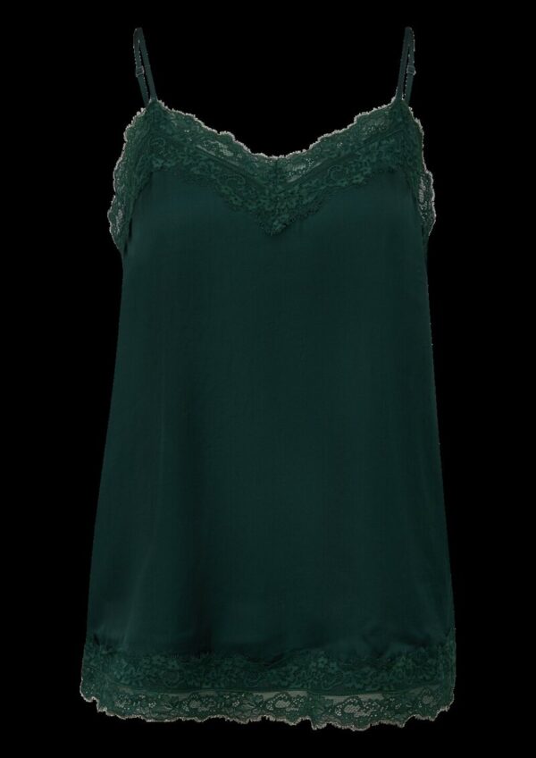 Satin-Top mit längenverstellbaren Spaghettiträgern