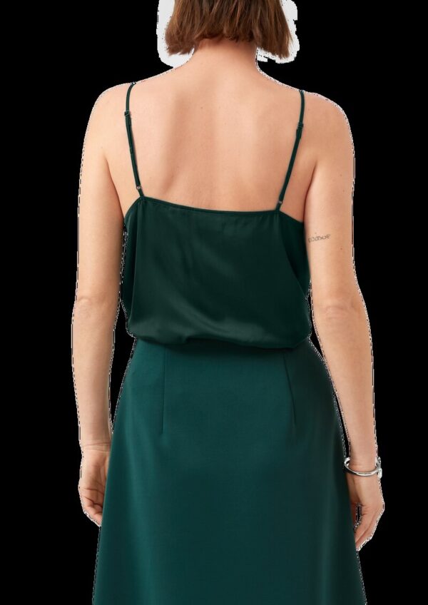 Satin-Top mit längenverstellbaren Spaghettiträgern