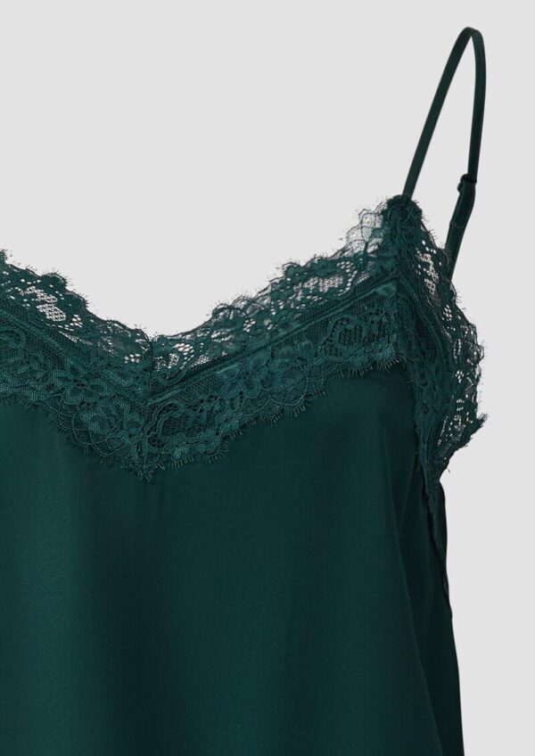 Satin-Top mit längenverstellbaren Spaghettiträgern