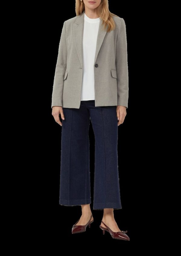 Fließende Viskose-Bluse mit seitlichen Knöpfen