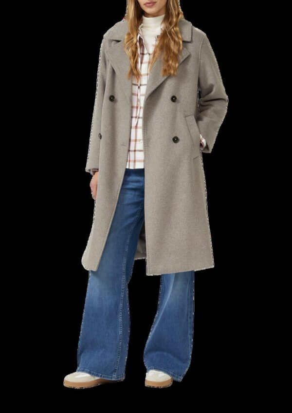 Flanellbluse mit Rüschenkragen