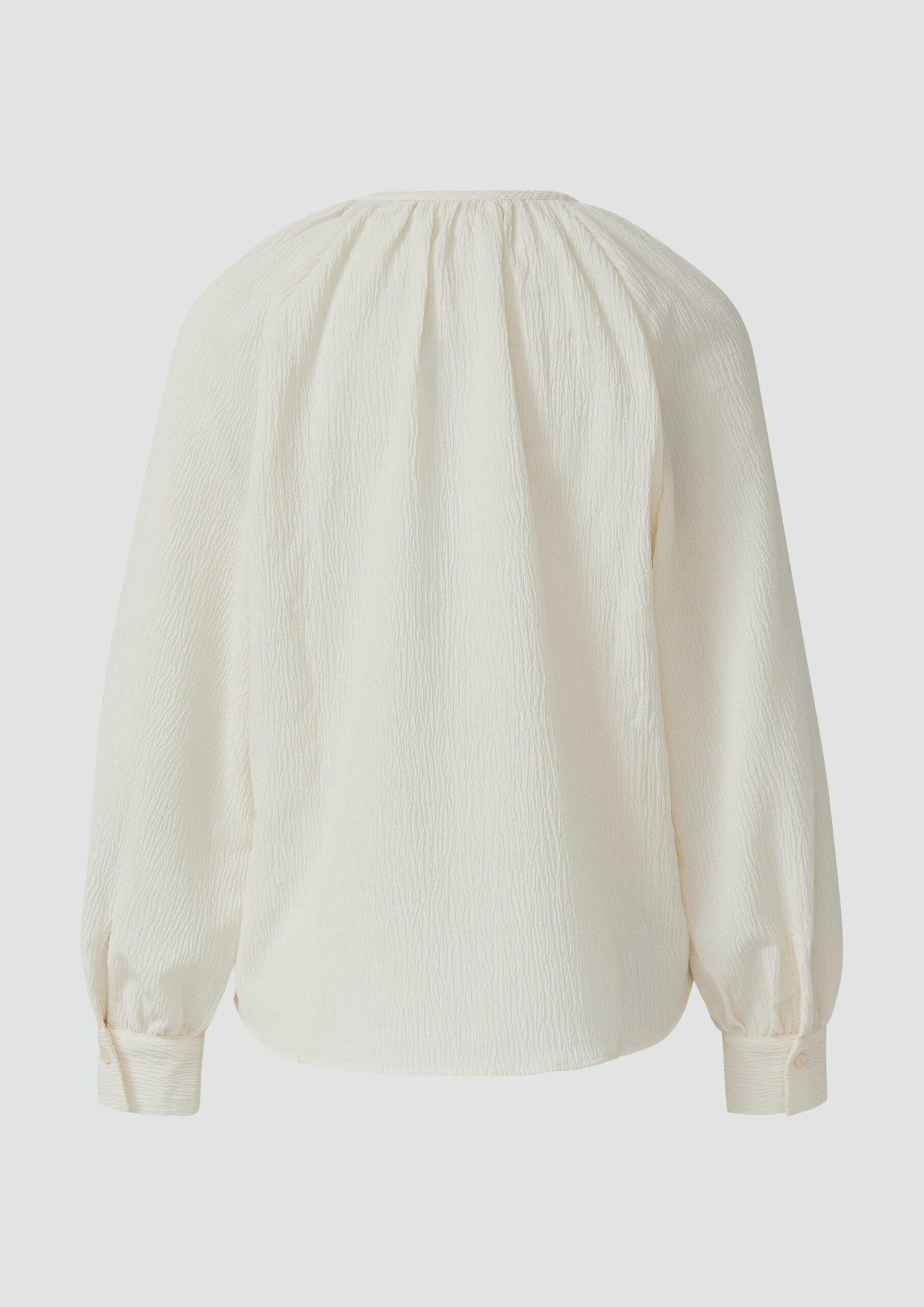 Elastische strukturierte Bluse mit weitem Arm