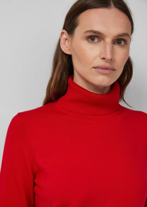 Feinstrickpullover mit Rollkragen