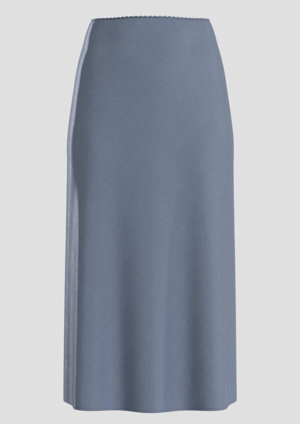 Glänzender Satin-Midirock