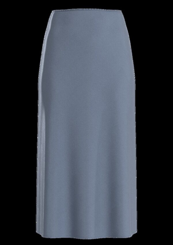 Glänzender Satin-Midirock