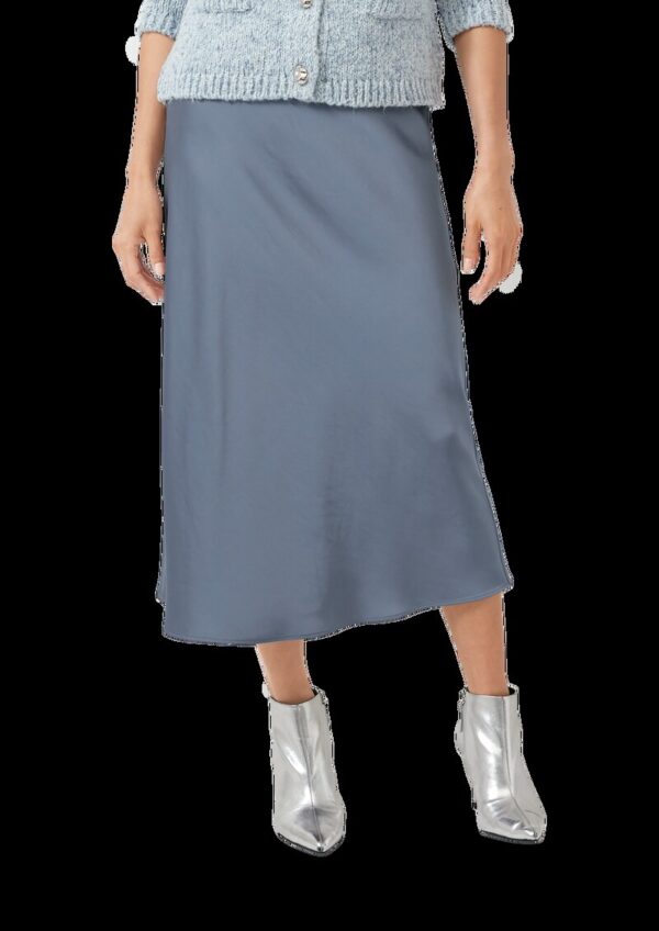 Glänzender Satin-Midirock