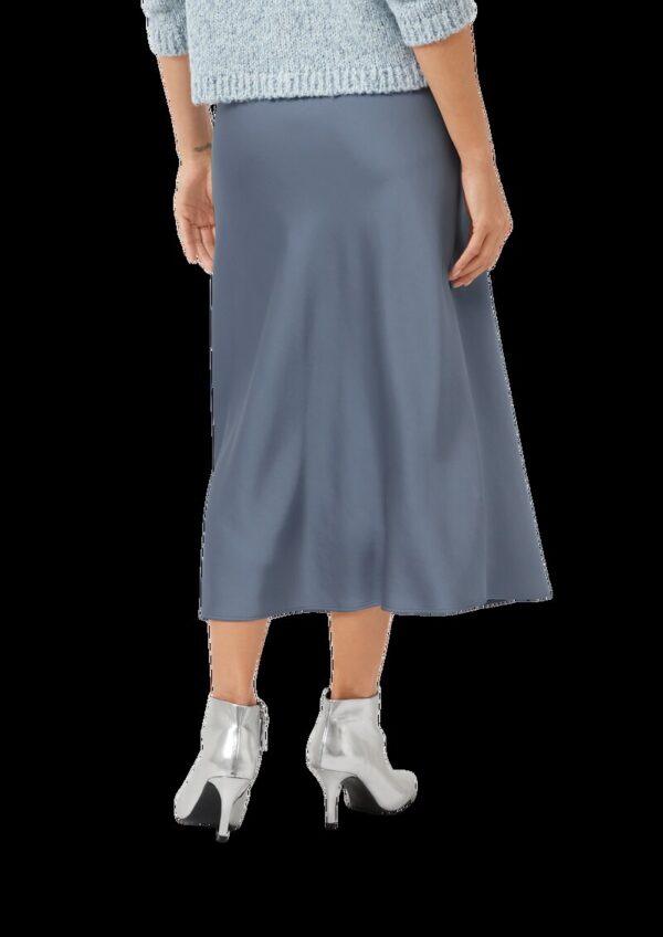 Glänzender Satin-Midirock