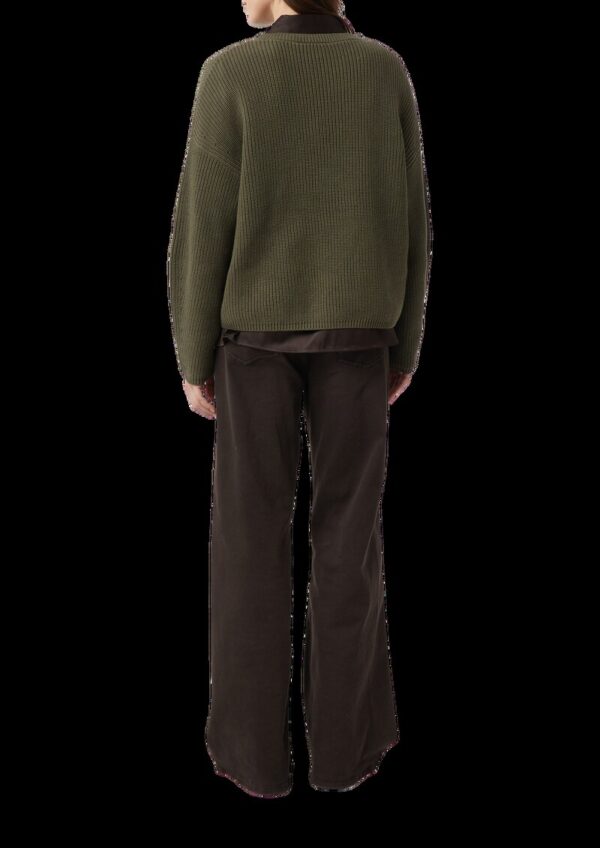 Cropped Strickpullover mit überschnittener Schulter