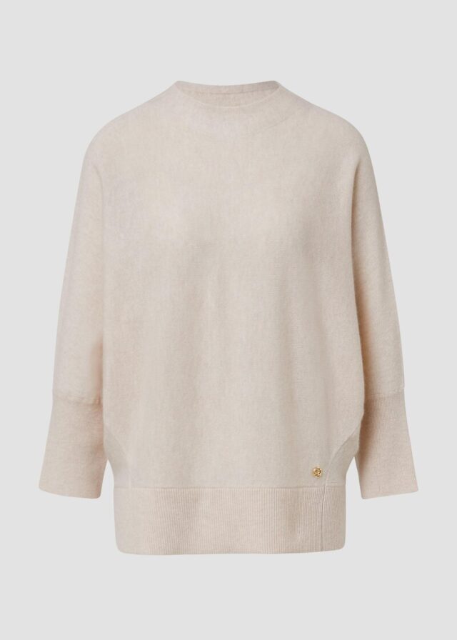 Pullover aus Kaschmirmix mit Fledermausärmeln