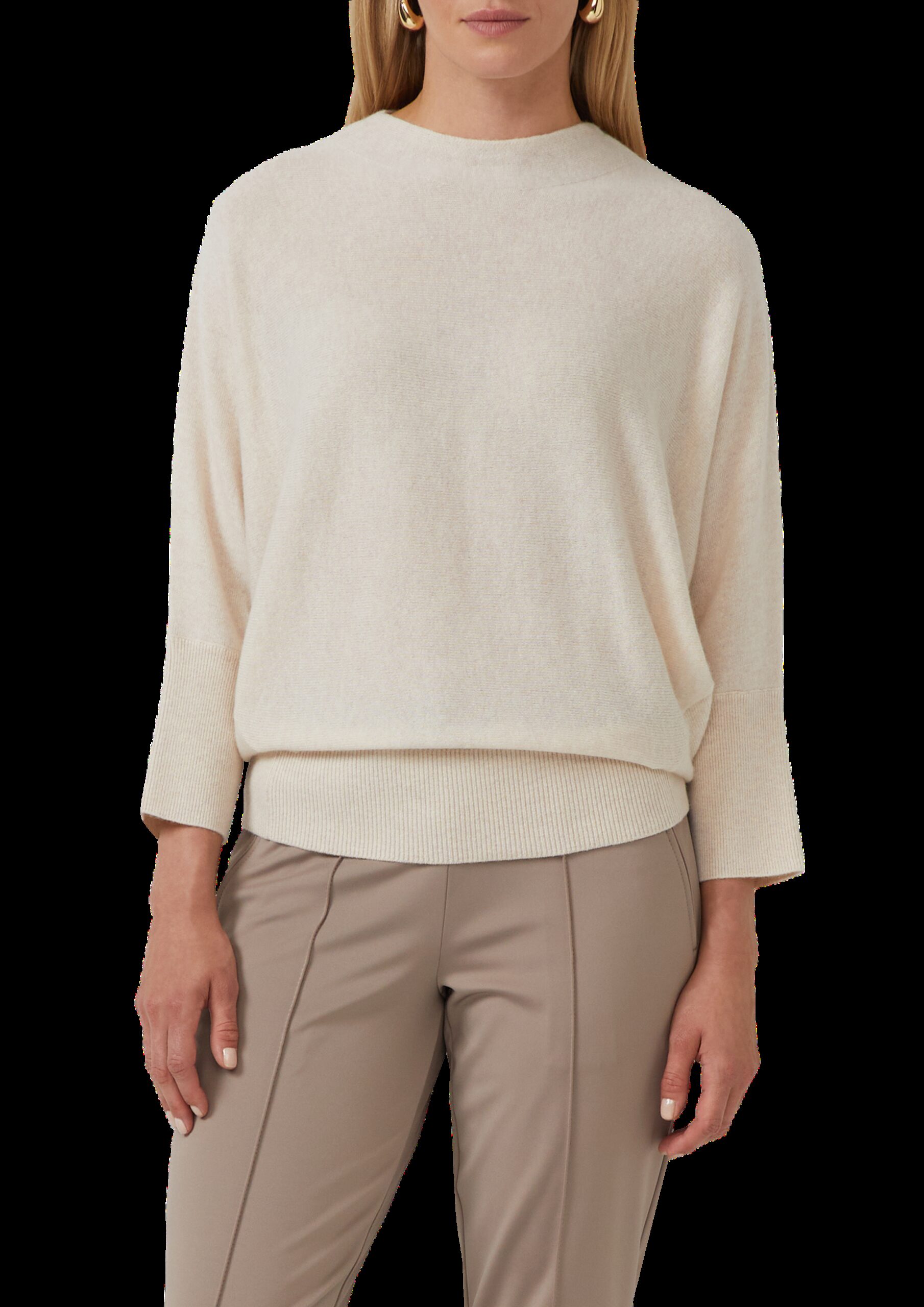Pullover aus Kaschmirmix mit Fledermausärmeln