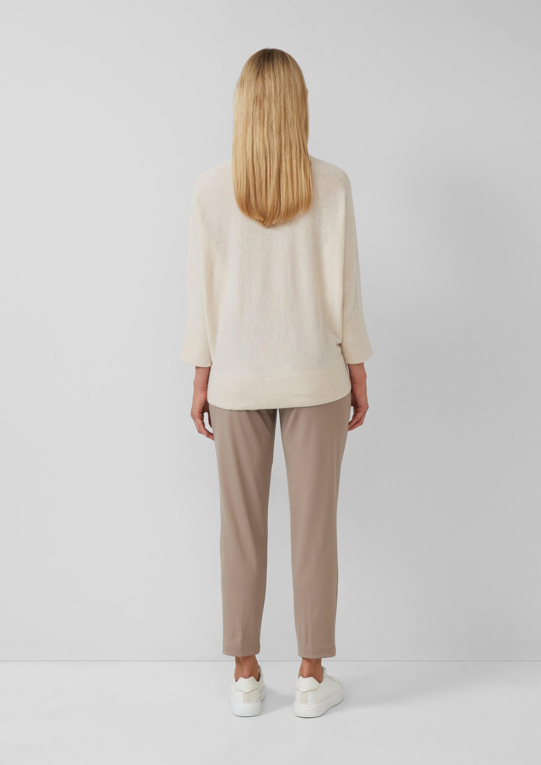 Pullover aus Kaschmirmix mit Fledermausärmeln