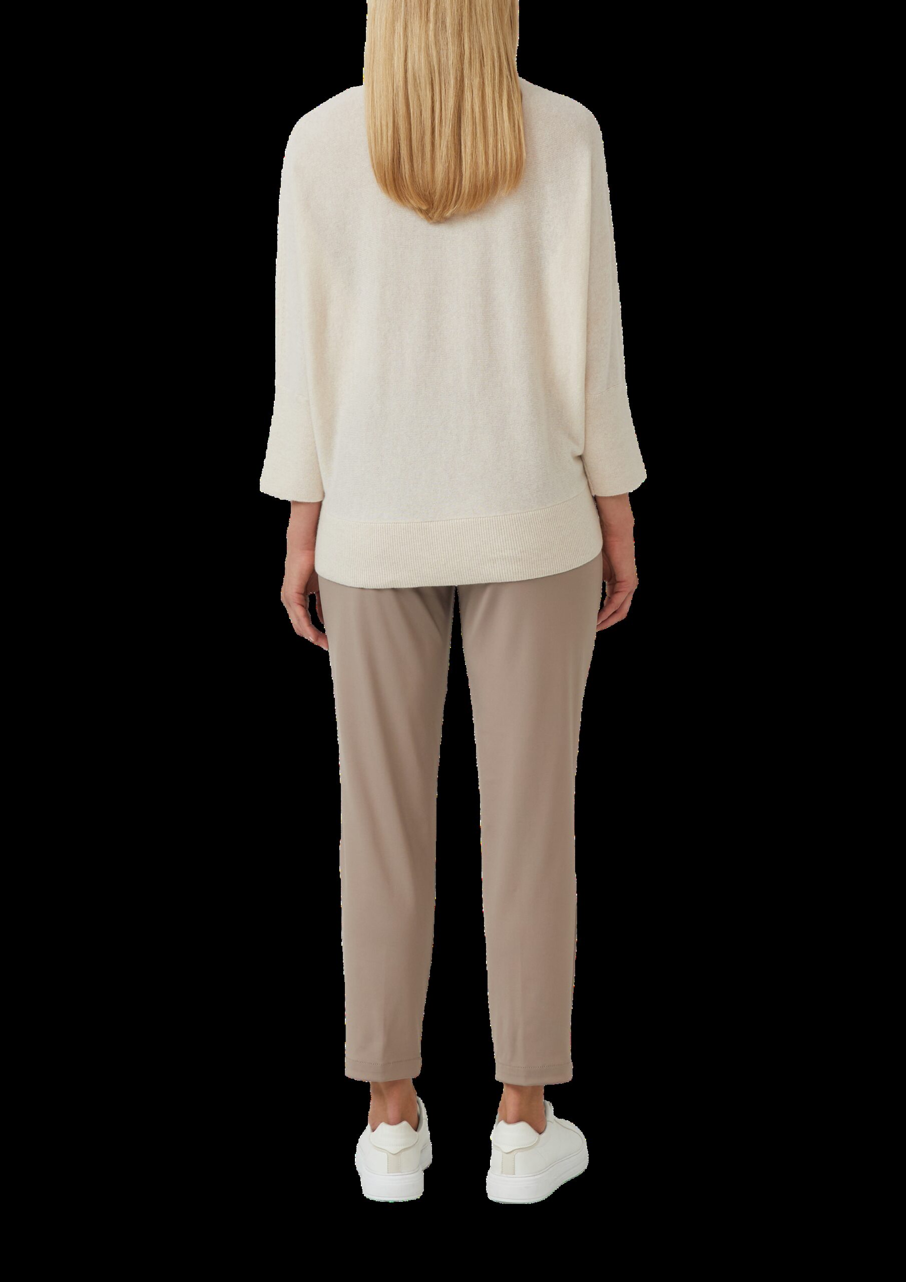 Pullover aus Kaschmirmix mit Fledermausärmeln