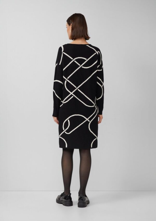 Gestricktes Jacquard-Kleid mit All-over-Print
