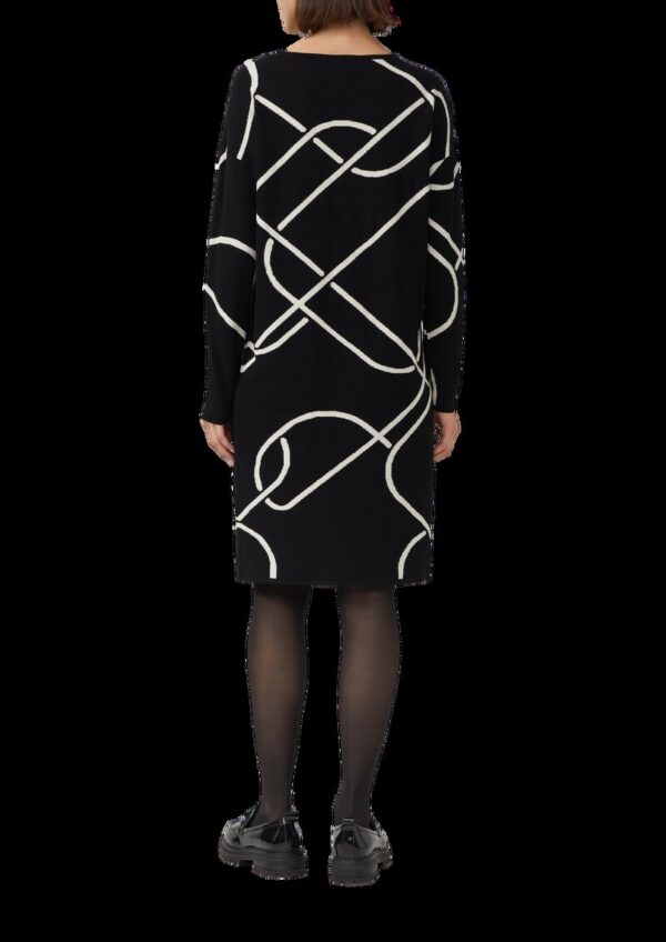 Gestricktes Jacquard-Kleid mit All-over-Print