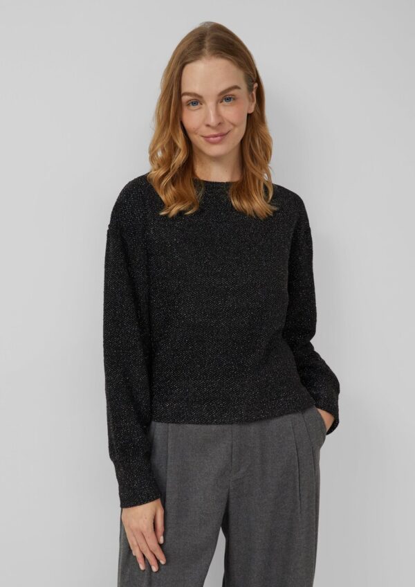 Pullover im Relaxed Fit mit Glitzer-Garn