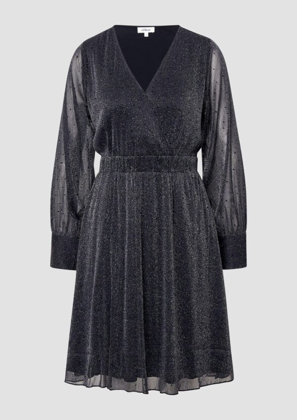 Meshkleid mit Glitzereffekt
