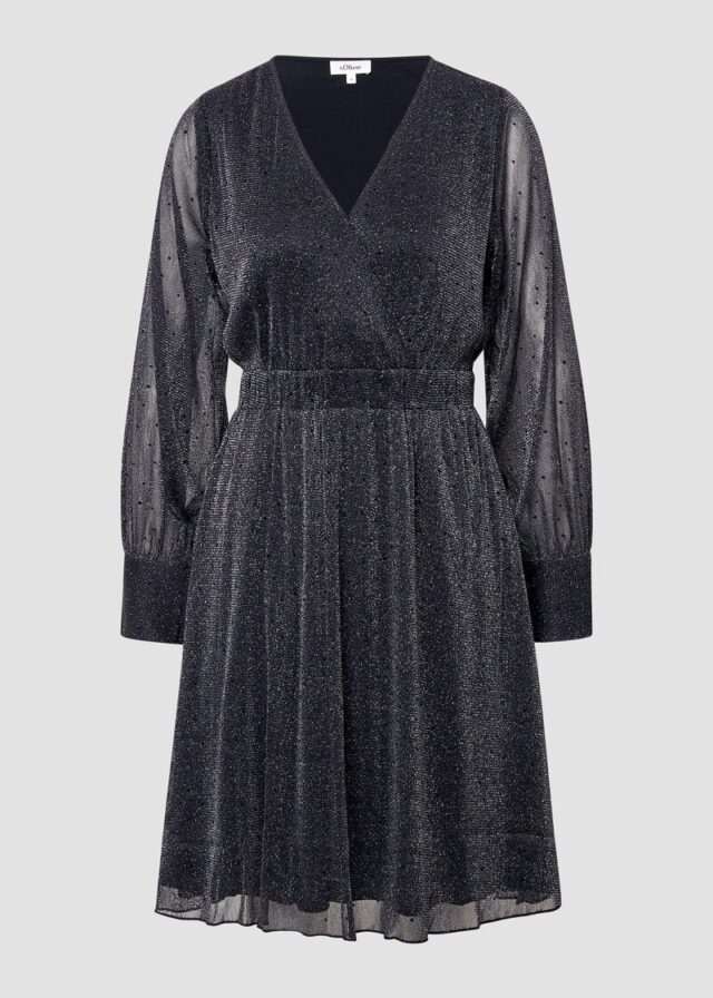 Meshkleid mit Glitzereffekt