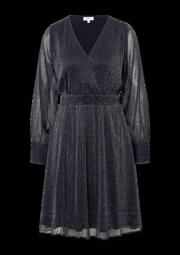 Meshkleid mit Glitzereffekt