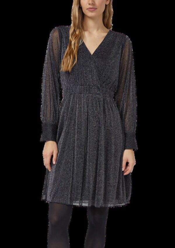 Meshkleid mit Glitzereffekt