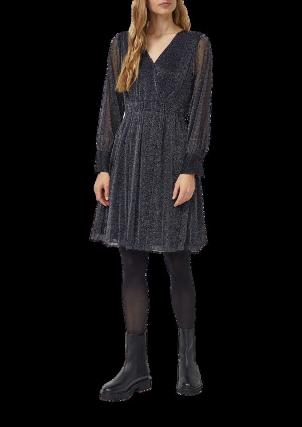 Meshkleid mit Glitzereffekt