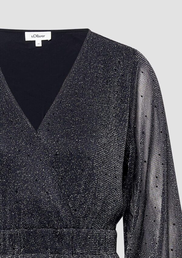 Meshkleid mit Glitzereffekt