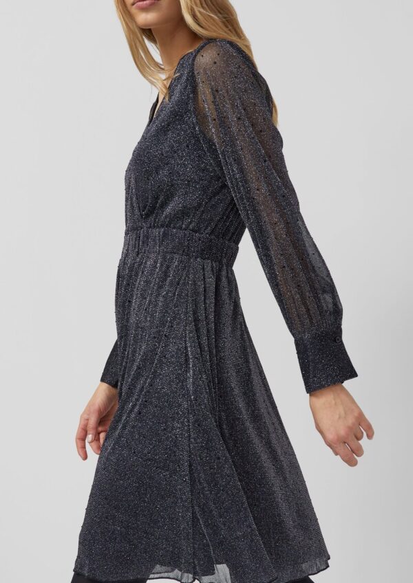 Meshkleid mit Glitzereffekt