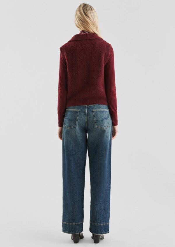 Flauschiger Pullunder mit Polokragen