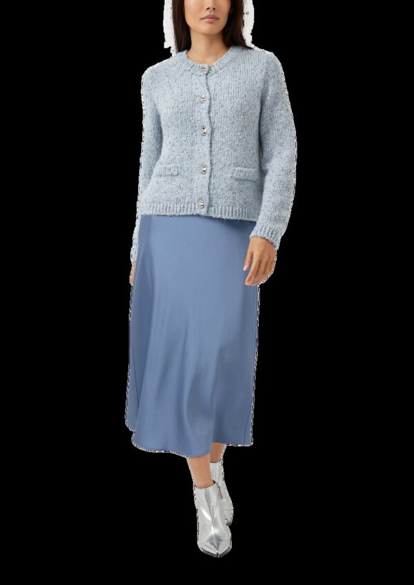 Strickjacke aus Alpakamix mit angedeuteten Taschen