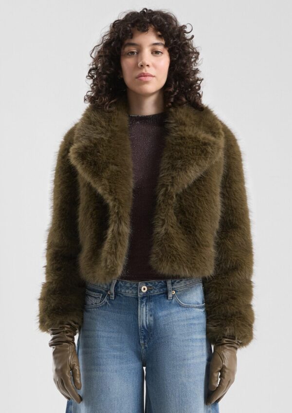 QS x Vanessa Mai | Jacke in Felloptik