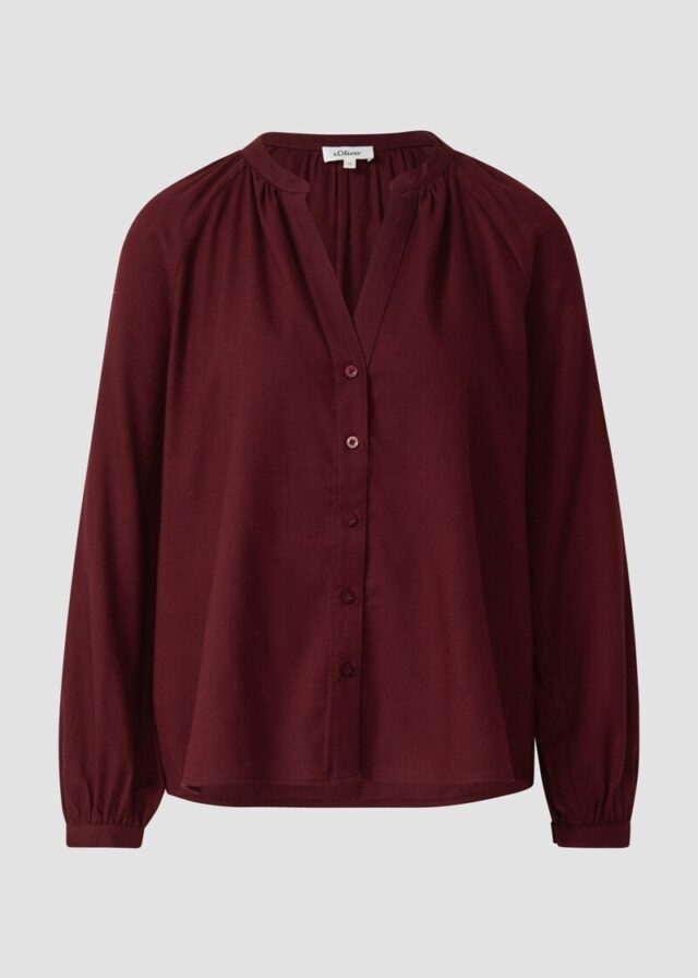 Weiche Bluse im Relaxed Fit mit Knopfleiste
