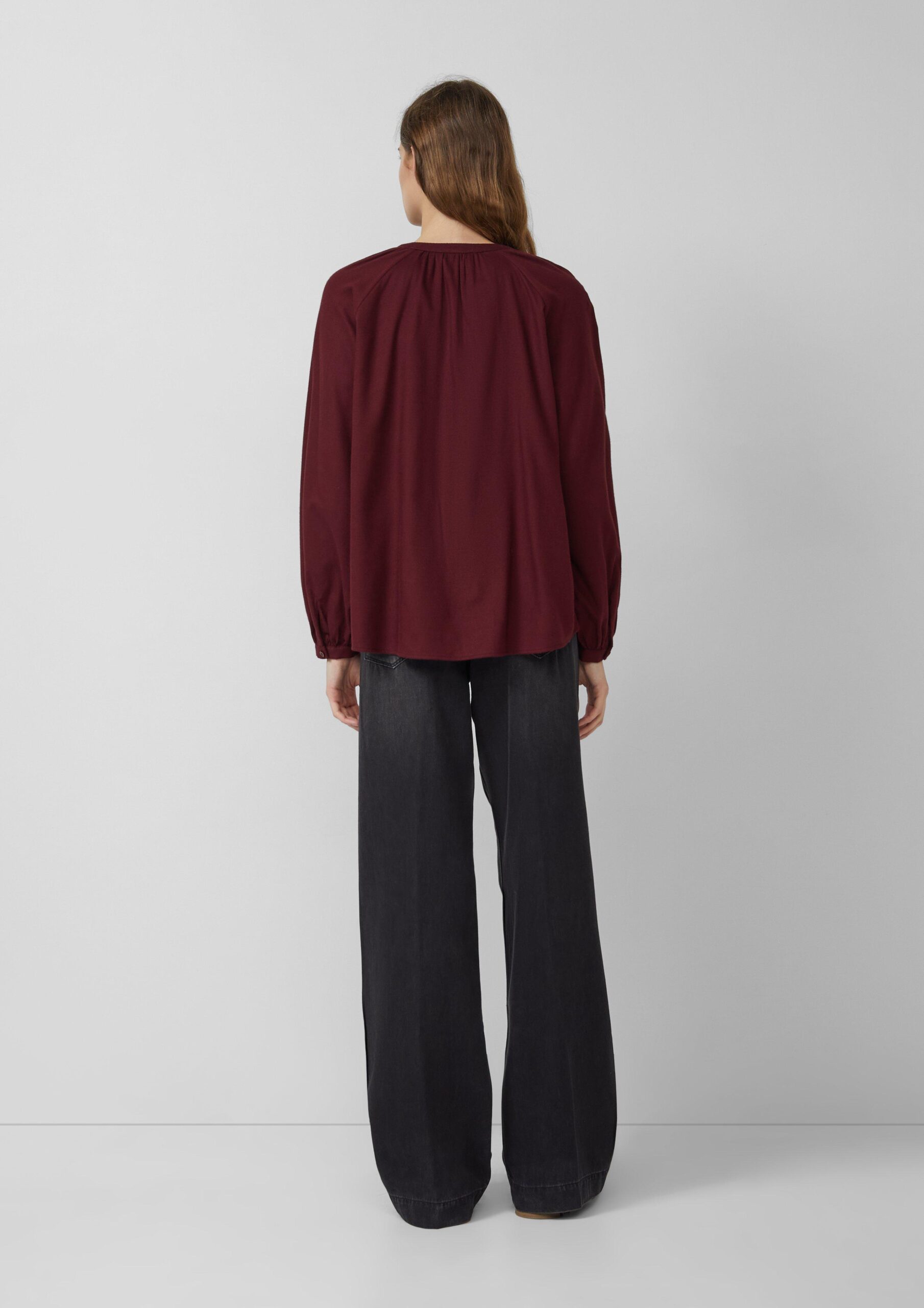 Weiche Bluse im Relaxed Fit mit Knopfleiste