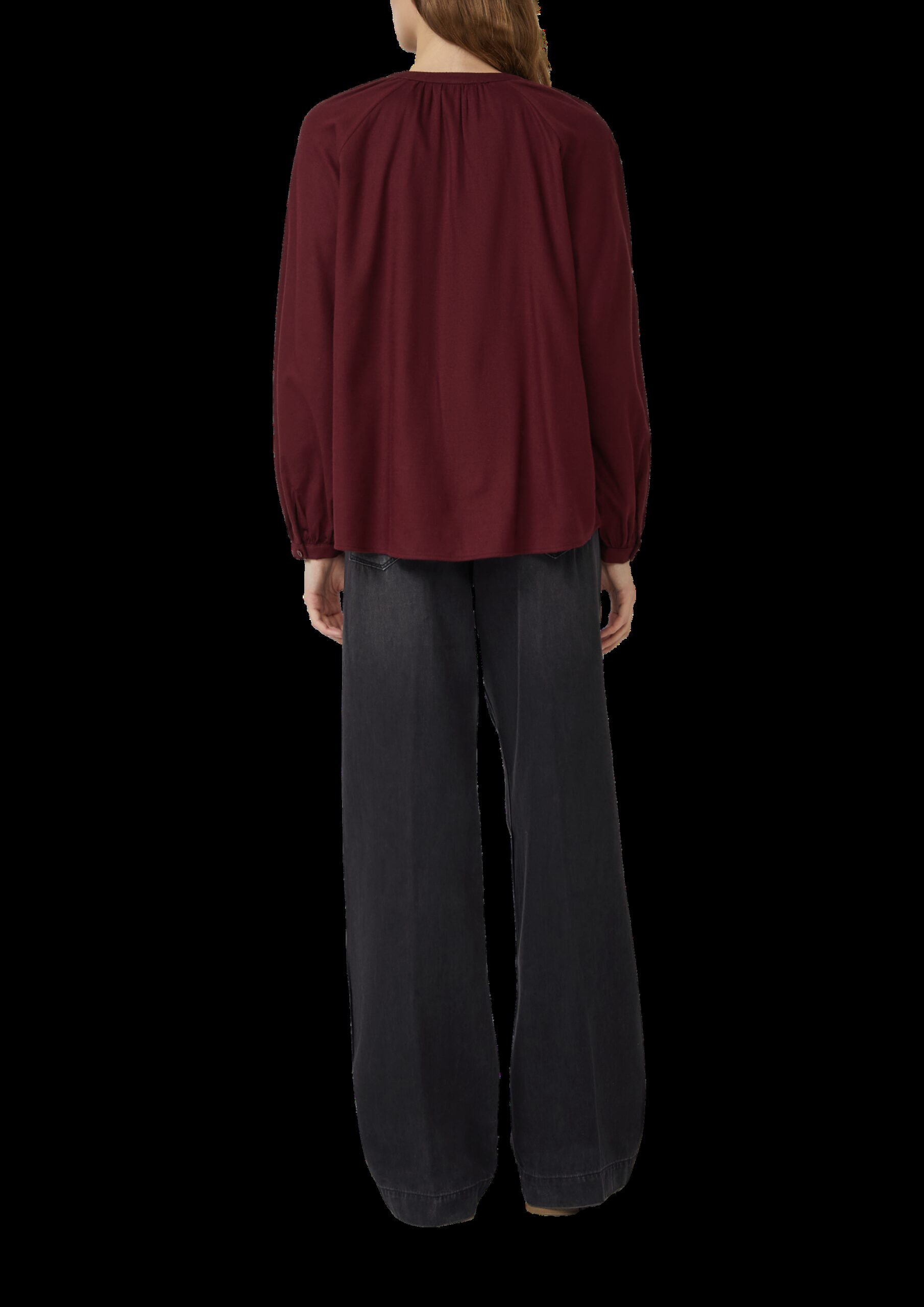 Weiche Bluse im Relaxed Fit mit Knopfleiste