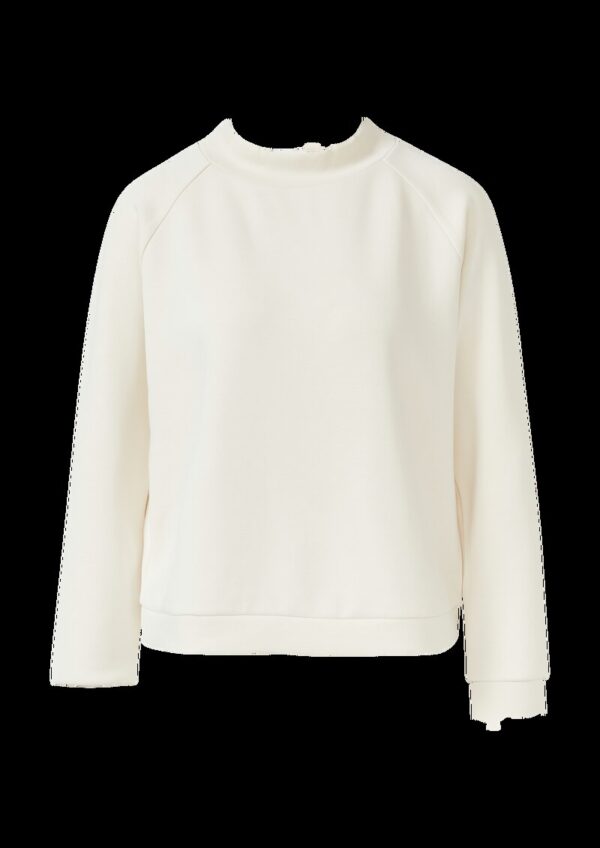 Sweatshirt aus Scuba mit Stehkragen