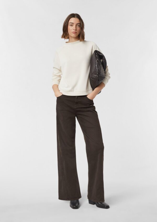 Sweatshirt aus Scuba mit Stehkragen