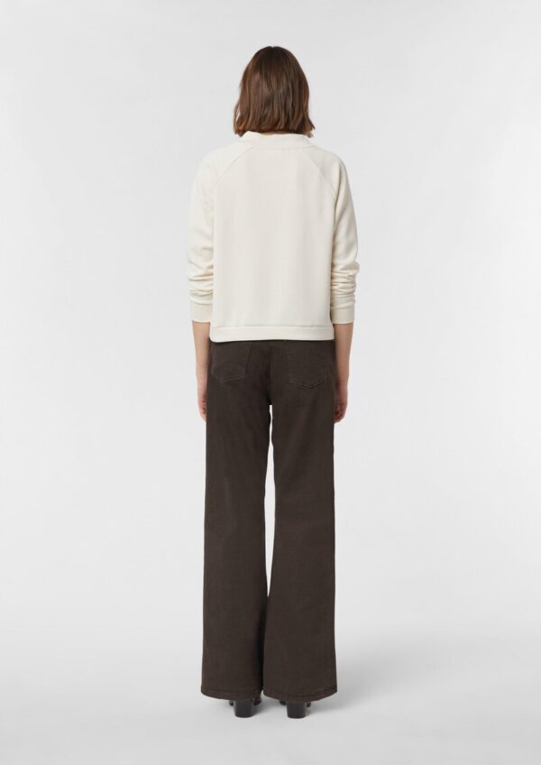 Sweatshirt aus Scuba mit Stehkragen