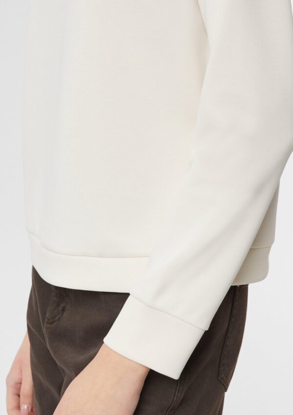 Sweatshirt aus Scuba mit Stehkragen