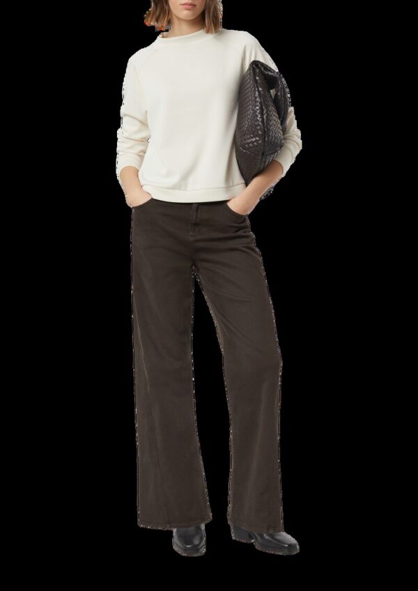 Sweatshirt aus Scuba mit Stehkragen