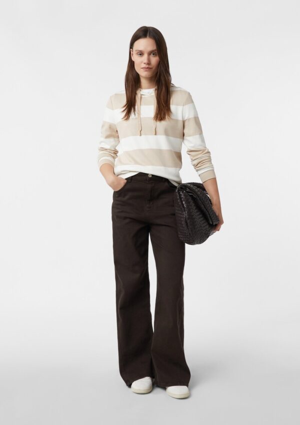 Gestreiftes Sweatshirt mit Kapuze