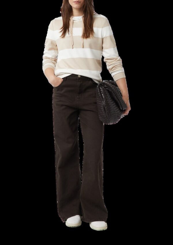 Gestreiftes Sweatshirt mit Kapuze