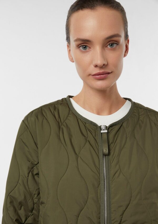 Oversized Steppjacke mit abnehmbarem Teddykragen