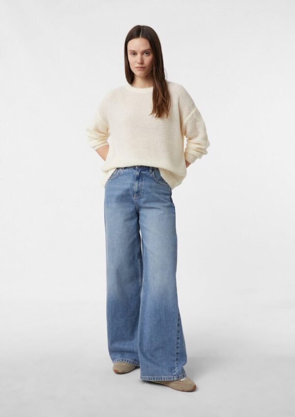 Strickpullover aus Alpakamix mit Zopfmuster am Ärmel