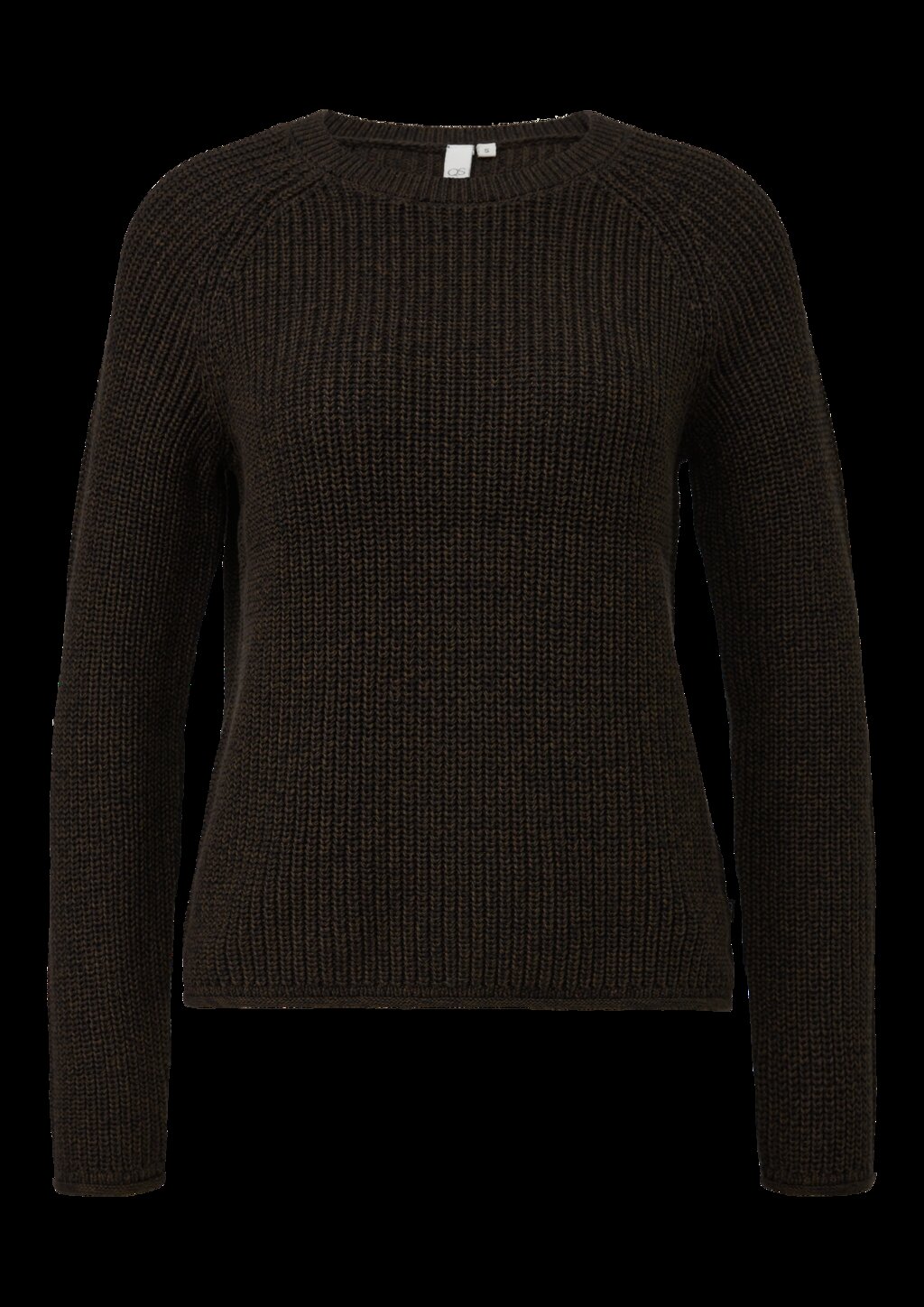 Melierter Strickpullover mit Raglanärmeln