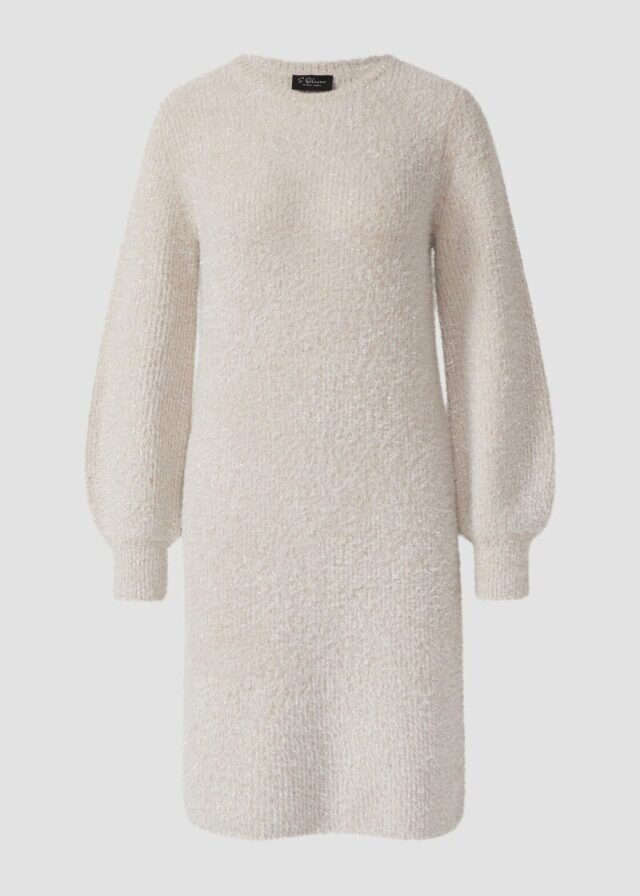 Flauschiges Strickkleid mit Glitzergarn