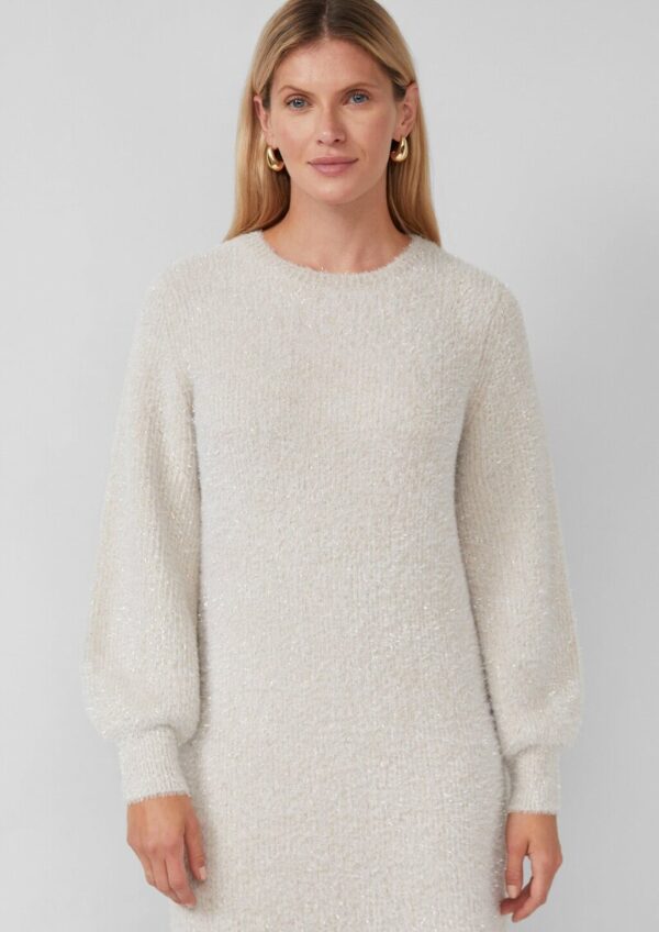 Flauschiges Strickkleid mit Glitzergarn