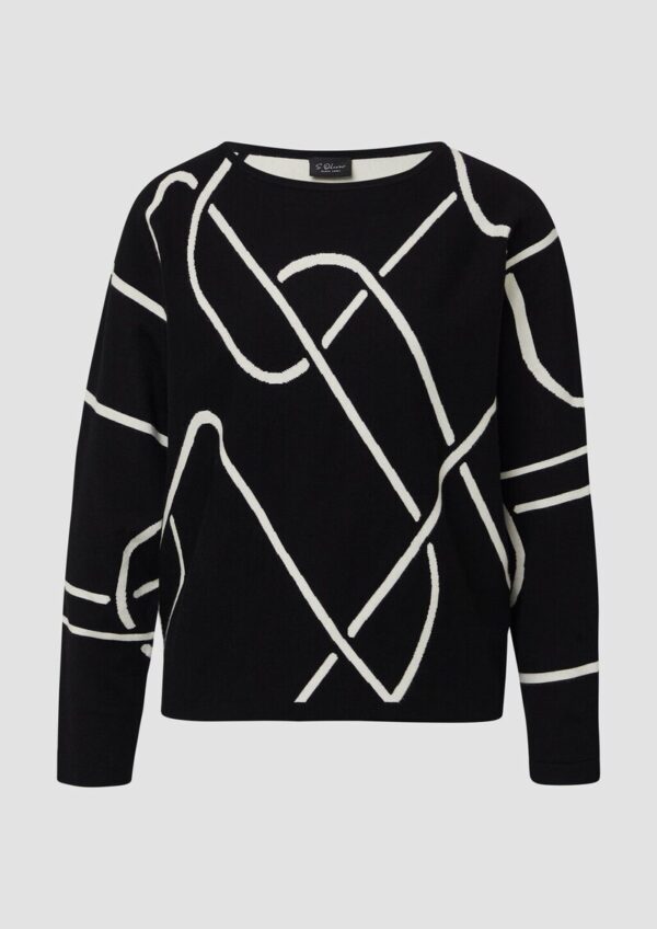 Feinstrick-Pullover aus Viskosemix mit Fledermausärmeln