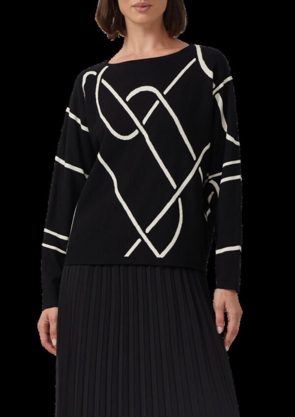 Feinstrick-Pullover aus Viskosemix mit Fledermausärmeln