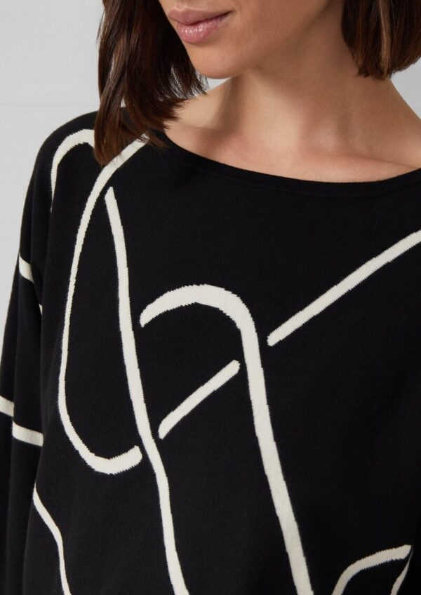 Feinstrick-Pullover aus Viskosemix mit Fledermausärmeln